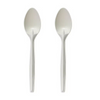 Takeaway Food Party Eco-Friendly Dinnerware Cornstarch Cutlery Milky White Color Biodegradable Cutlery Disposable Spoons