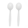 Hot Sale Stocked Biodegradable Disposable Cornstarch Soup Spoon Cutlery Set Spoon for Party