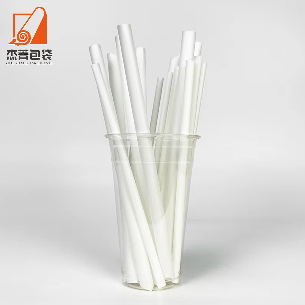 Bulk Wholesale 100% Biodegradable Disposable Drinking Straw PLA Straight Bendable Individual Wrapped Straws for Bar Accessories