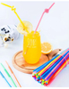 Disposable retractable PP plastic color bendable elbow straw Drink juice straw
