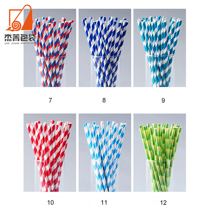 Best selling Paper straw Creative custom colored disposable drink paper straws