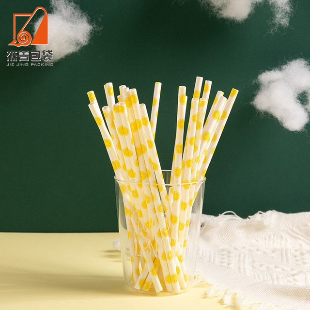 Factory sale Paper straw Print disposable paper straw Juice drink straw