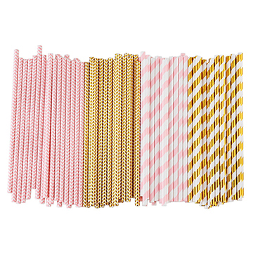 Biodegradable Disposable Printing Drinking Straws with Printed Design Patterns Wrapped Juice Straw