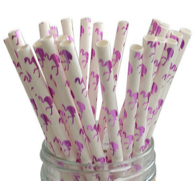 Wholesale customization Disposable straw Custom Biodegradable colored paper straws can be used for party and wedding decorations