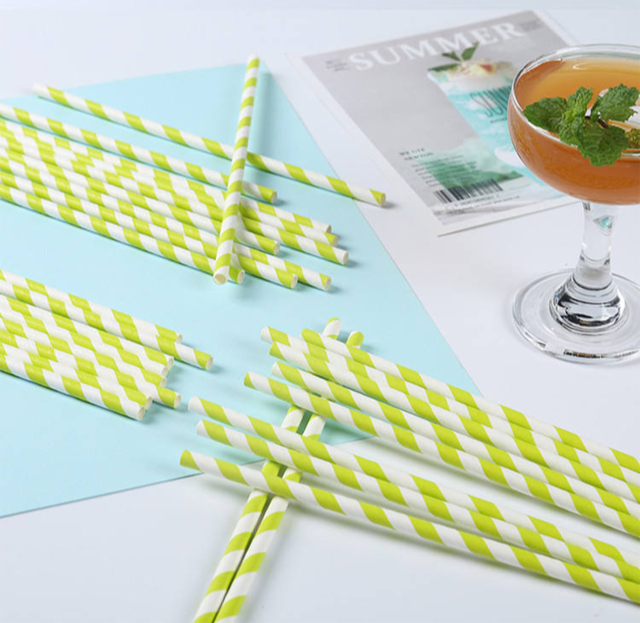 Custom wholesale Drink straw paper straws Children's party wedding decoration straws