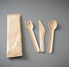 Disposable Paper Cutlery Set Biodegradable Dinnerware Paper Pulp Fork and Spoon Knife Set