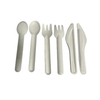 Environmentally friendly disposable biodegradable tableware set pulp fruit fork steak knife soup spoon party dining