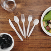 Disposable Cornstarch Biodegradable Cutlery 7inch Cornstarch Cutlery Flatware Knife Fork Spoon