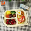 Eco-Friendly Corn Starch Food Packaging Biodegradable Tray Catering And Canteen Disposable 3 Compartment Food Box