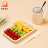 Disposable Biodegradable Cornstarch Meat Tray Eco-Friendly Take Away Food Tray