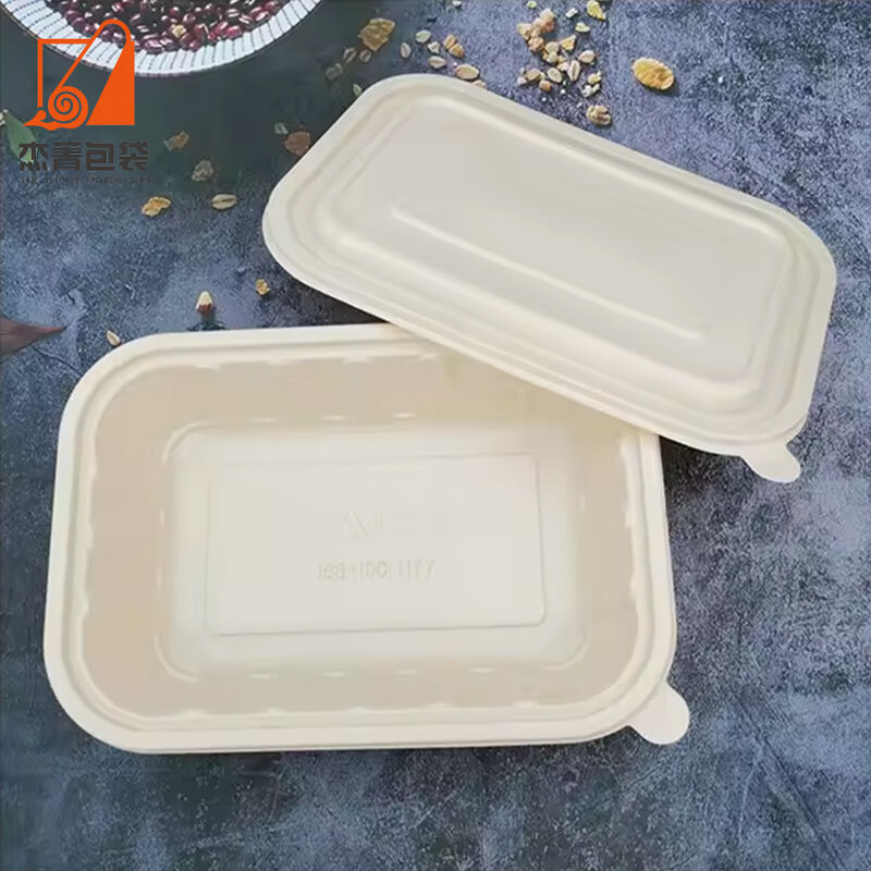 Environmentally friendly biodegradable box Heat-resistant cornstarch food container Lunch box Soup bowl takeout container Fast foo