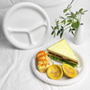Restaurant Disposable 10 Inch 3 Compartment Biodegradable Food Plates For Sale