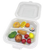 Widely Used 3 Compartment Lunch Take Away Food Container Cornstarch Clamshell