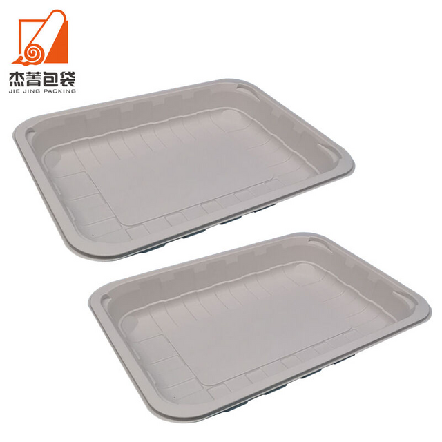 Free sample disposable cornstarch pulp board Biodegradable cornstarch vegetable meat tray