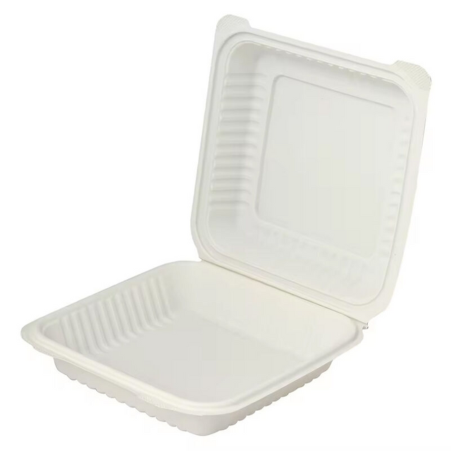 Biodegradable ecofriendly disposable tableware corn starch packaging food containers corn starch degradable meal boxes
