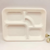 Eco-friendly Biodegradable 5 Compartment Takeaway Lunch Box Disposable Cornstarch Bento Box for Restaurant