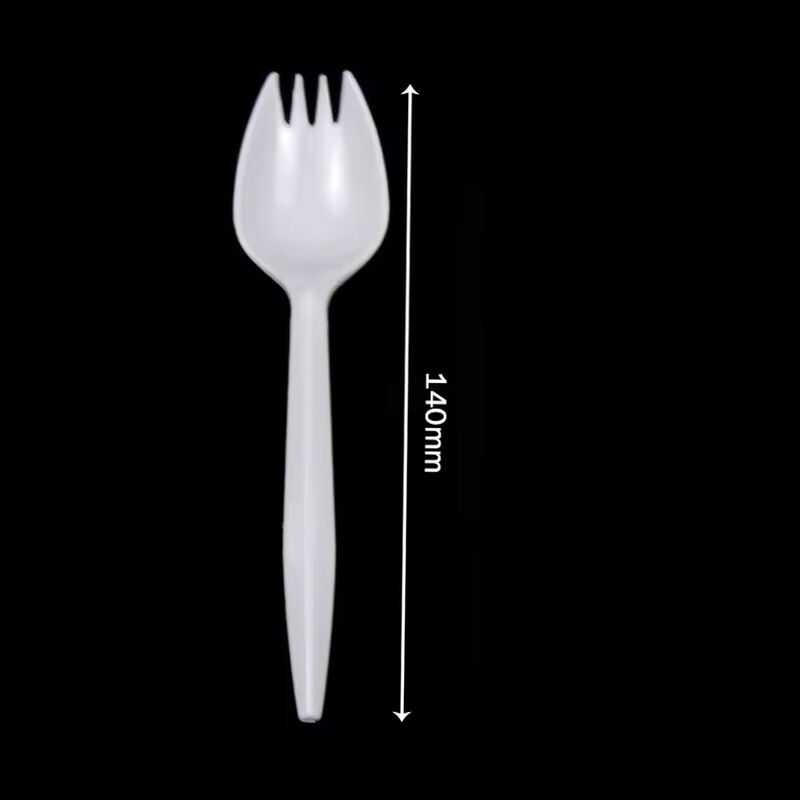 Custom Accepted Wholesale Eco Friendly Biodegradable Cutlery Disposable Cornstarch Spoon Spork