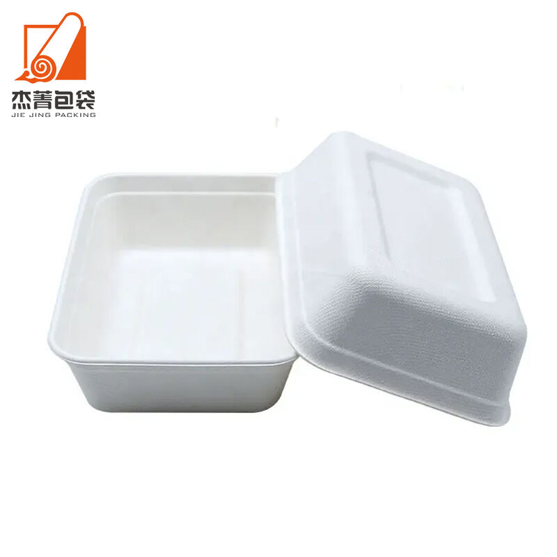 650ml food box compostable disposable biodegradable take-out school breakfast bagasse food container lunch box