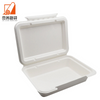 Compostable dishware take away food container for restaurant, restaurant take away boxes, 9*6 inch bagasse lunchbox