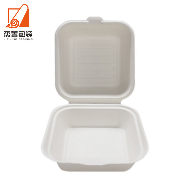 Food Grade Biodegradable Bagasse Compostable Clamshell To Go Boxes Food Container