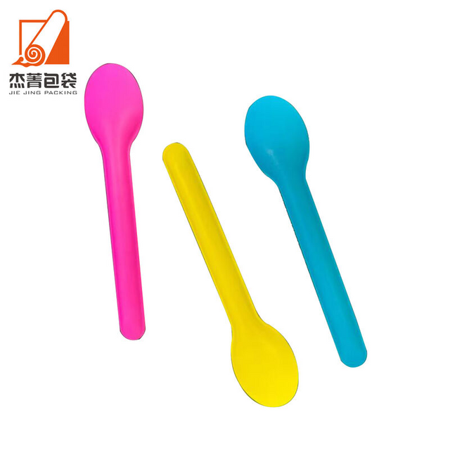 Biodegradable cornstarch disposable cutlery set cornstarch yogurt scoop compostable disposable cutlery