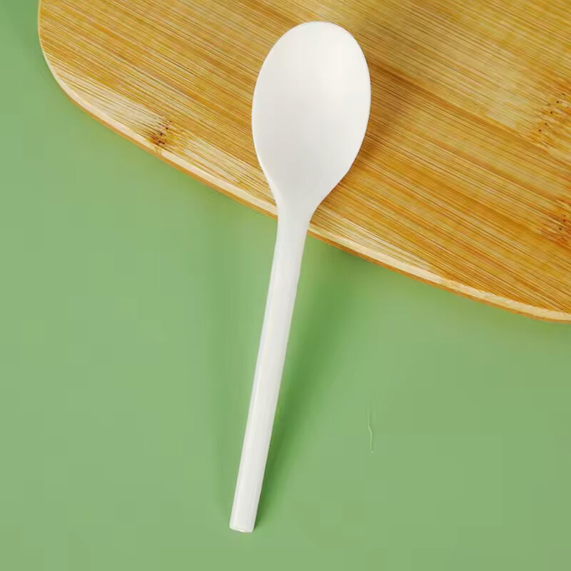 Factory direct customization Bio degradable disposable cutlery Eco-friendly compostable 6.5 inch spoon