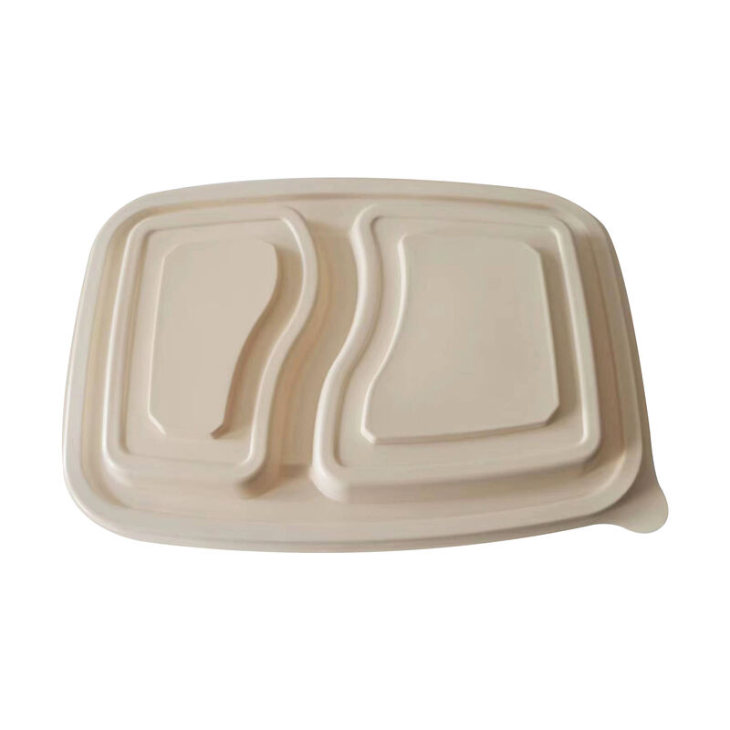 Cornstarch meal box food Lunch box with lid Biodegradable food box 2 Disposable food containers