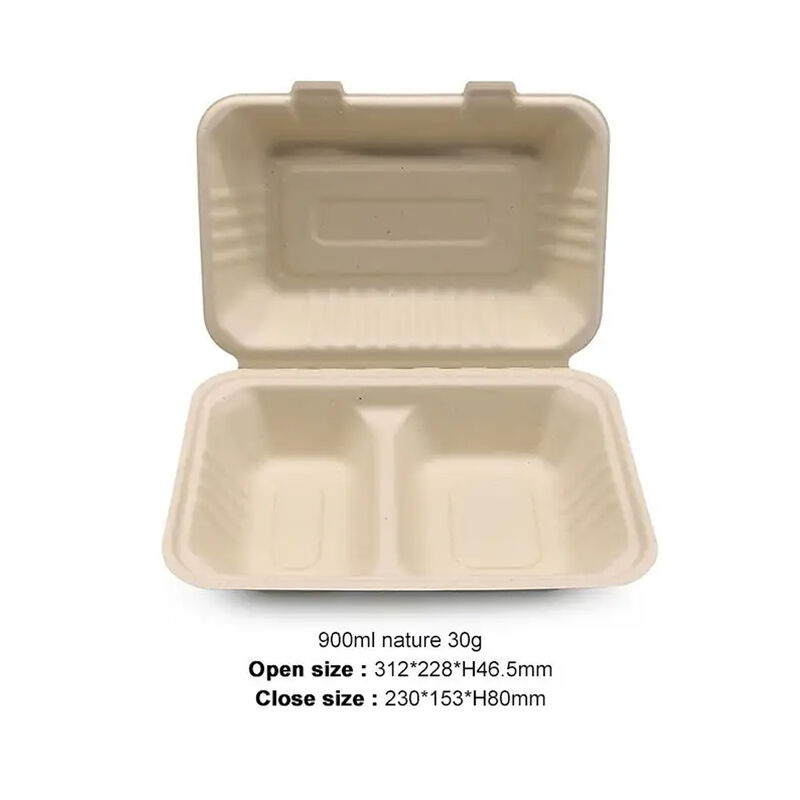 Degradable disposable corn starch environmental protection lunch box Food grade bowl household lunch box double take-out packaging