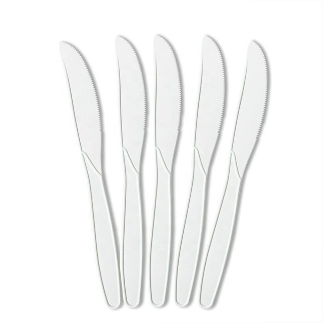 Compostable Cutlery Biodegradable Corn Starch Disposable Plastic Tableware Sets Spoon Knife And Fork