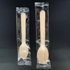 Disposable Wooden Cutlery Wooden Ice Cream Spoon Biodegradable Wood Knife Fork Spoon