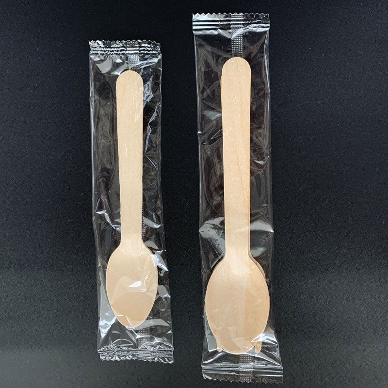 Disposable Wooden Cutlery Wooden Ice Cream Spoon Biodegradable Wood Knife Fork Spoon
