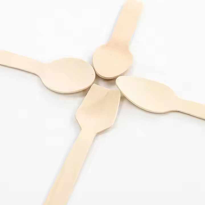 95mm Einweg-Holz besteck Eis löffel Quadratische Schaufel für Party Hand gefertigter Holz löffel für ultimative Eiscreme