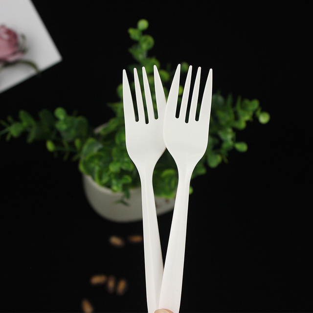 Einweg 150mm PP Gabel Hoch leistungs biologisch abbaubares Plastik besteck Umwelt freundliches Geschirr für Camping Food Restaurants