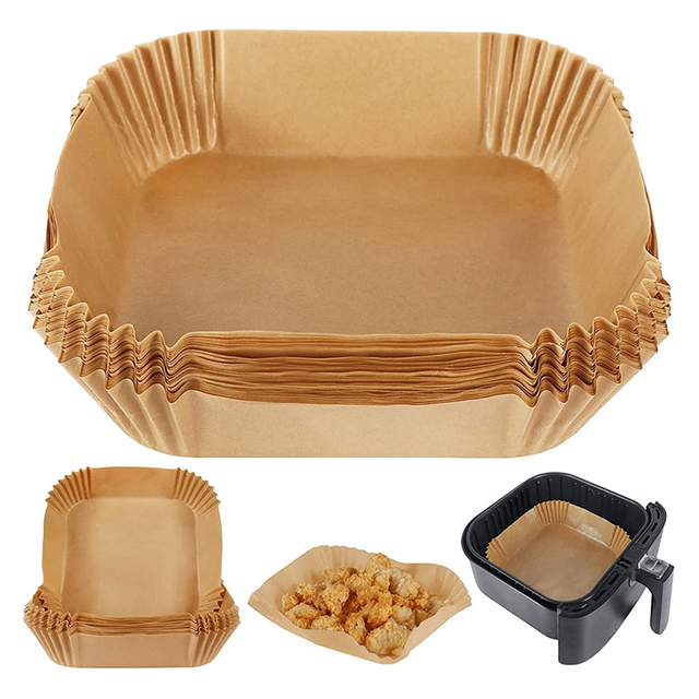 Benutzer definierte öl beständige Barbecue Food Oven Braten Dampf garer Papier Antihaft-Luft fritte use Silikon Pergament Back papier Air fryer Liner