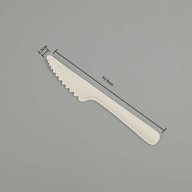 Biologisch abbaubares kompost ier bares Zuckerrohr Bagasse Papier Besteck Faser Zellstoff Gabel Messer Löffel Besteck