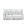 Sugarcane Bagasse Pulp 6 Compartments Biodegradable Food Trays