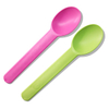 Creative PLA PP Disposable Ice Cream Colorful 15cm Coffee Ice Cream Spoon