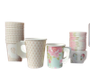 Disposable Paper Cups Customized Hot Coffee Paper Cup With Handle and Lids With Logo 4oz 5oz 6oz 7oz 8oz 9oz 10oz 12oz 16oz