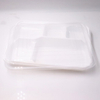 5 Dividers Microwave LeakProof Stackable Disposable Plastic to Go Containers Catering Meal Trays With Lids