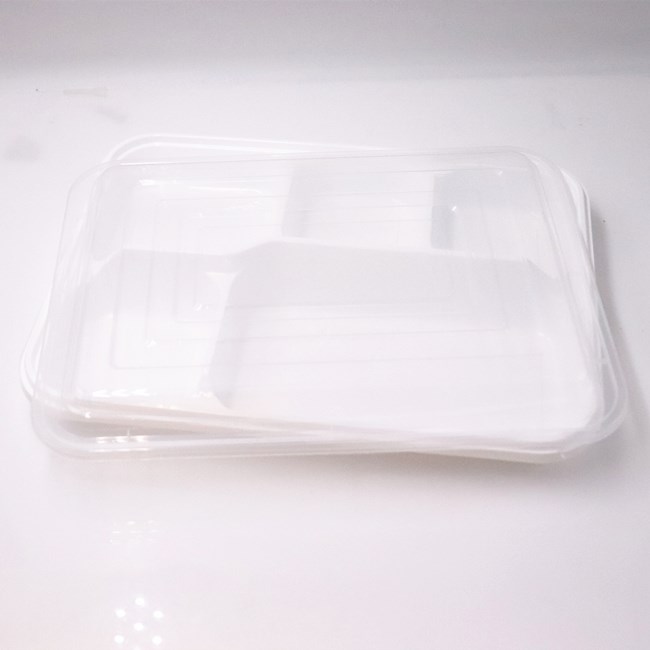 5 Dividers Microwave LeakProof Stackable Disposable Plastic to Go Containers Catering Meal Trays With Lids