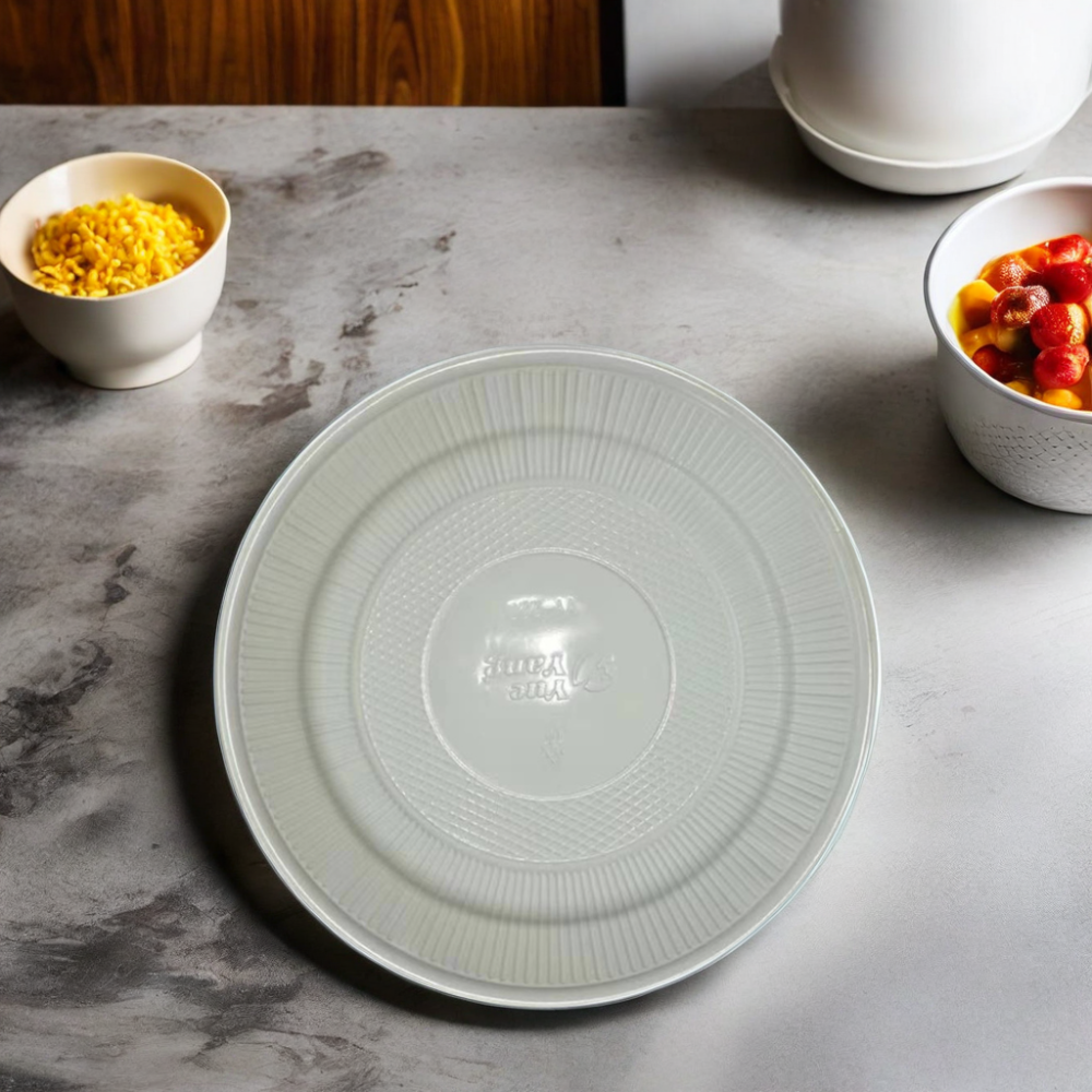 Biodegradable Disposable 6 7 9 Inch Cornstarch Corn Starch CPLA Plastic Round Plates Plastic Plates for Wedding