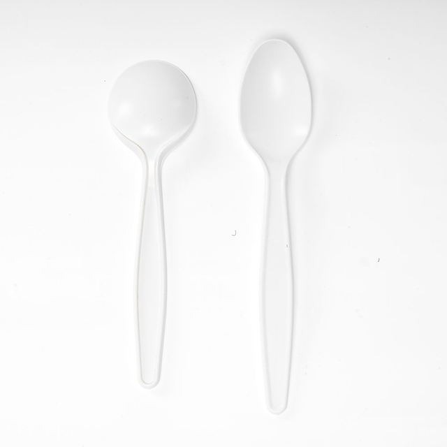 Individually packaged disposable corn starch biodegradable tableware spoon Eco-friendly spoon