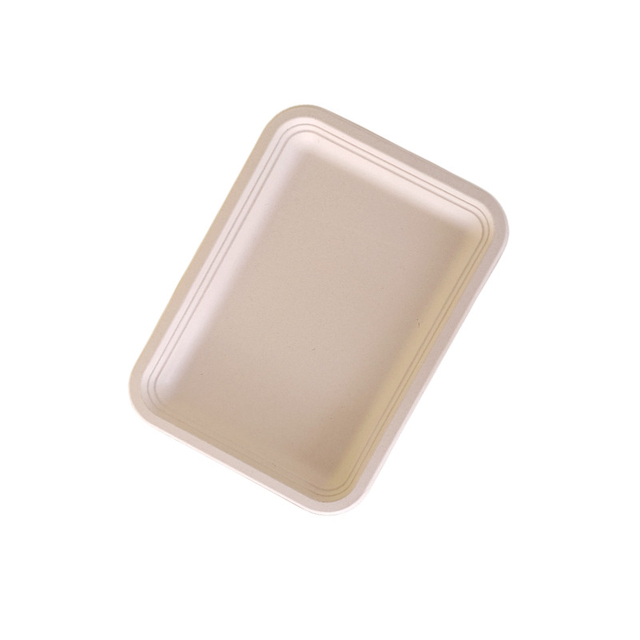 Hoch leistungs kompost ierbare 14-Zoll-große Papp teller Bagasse Rechteck Zuckerrohr Zellstoff Food Tray für Langusten Hummer Seafood Party