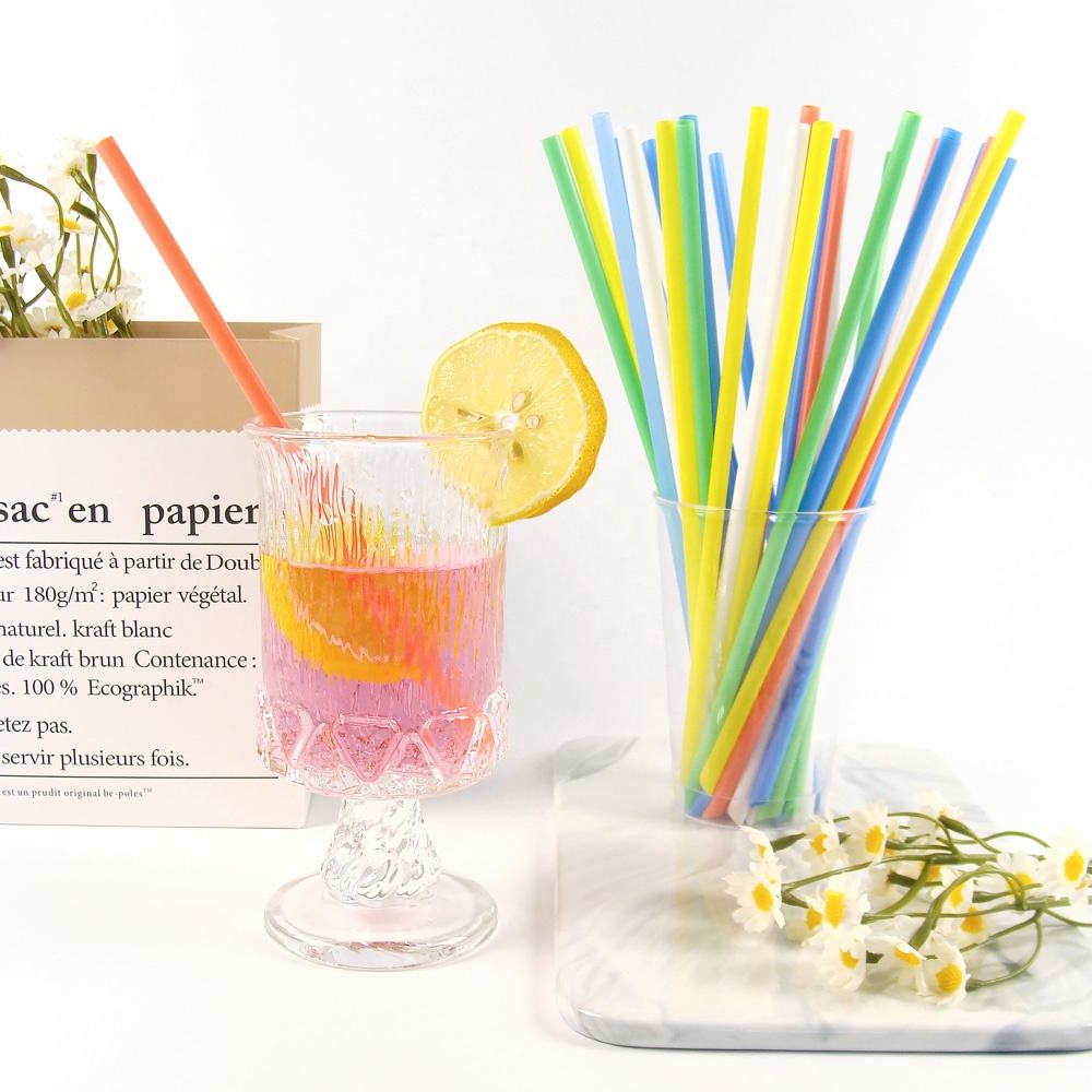 Disposable Straws Individually Wrapped PLA Drinking Straws for Party and Coffee Shop