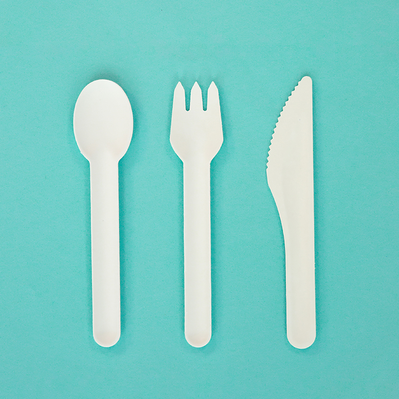 Hot Selling Eco-friendly Biodegradable Bagasse Cutlery Sugarcane Spoon Fork Knives With Huge Discount