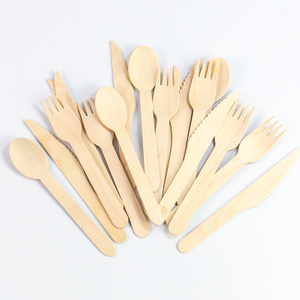 China Factory Wholesale 160 mm Wood Cutlery Wooden Cutlery Set With Cheap Price