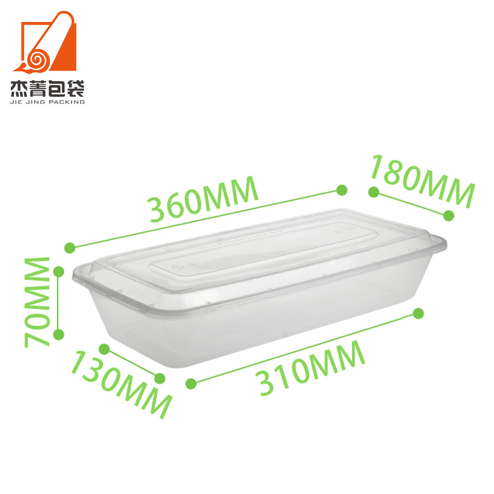 2800ml Disposable Plastic Salad Lunch Food Container With Lid 1500ml Microwavable Party Food Box