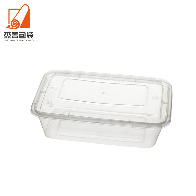 Disposable Food Packing Rectangular Takeaway Transparent Fast Food Lunch Box Thickened Plastic Commercial With Lid