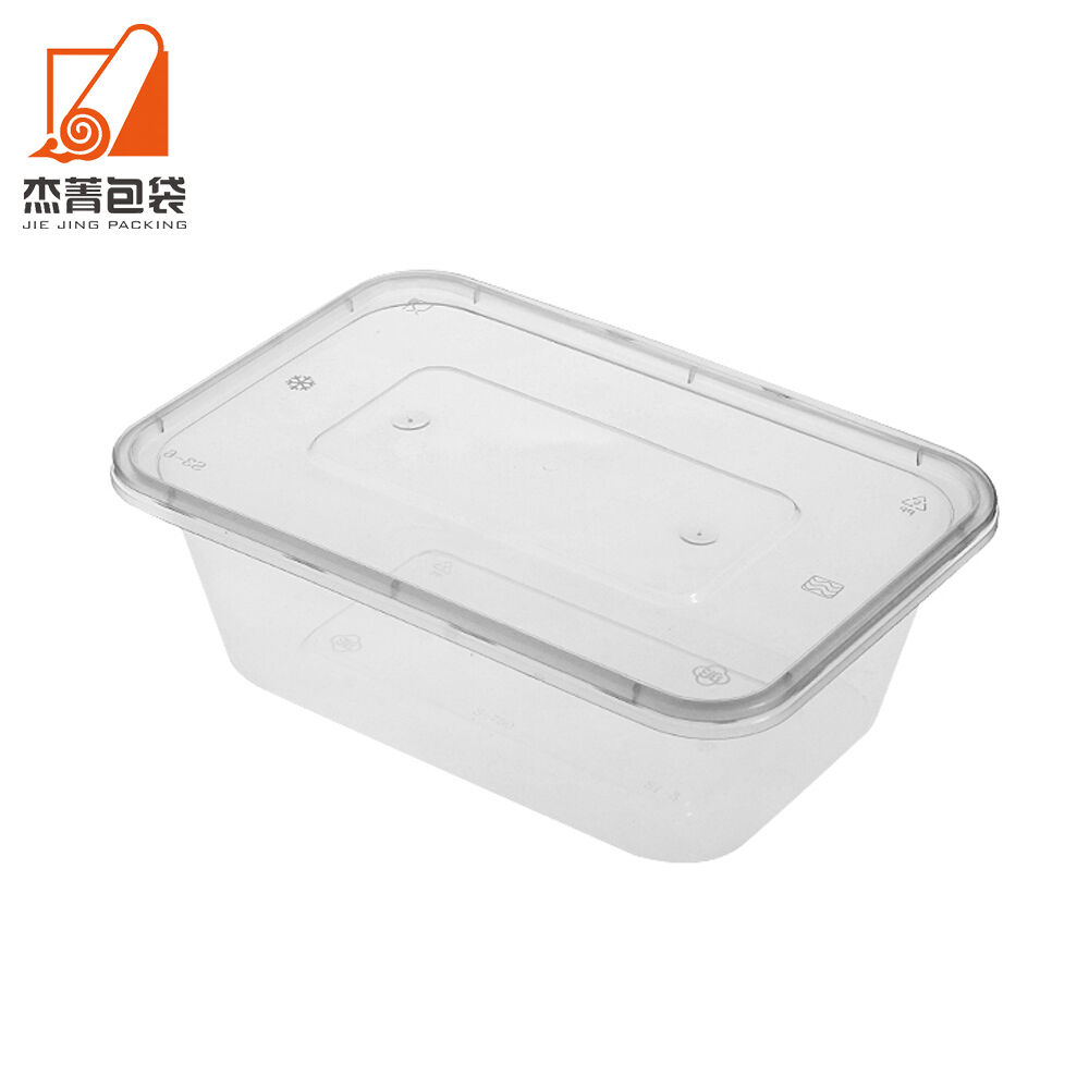 Disposable 750ml Rectangular Plastic Food Container PP Material Industrial Use for Packaging Noodles and Blister Products