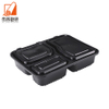 Microwave Rectangular Meal Prep Food Container Disposable Plastic 3 Compartment Takeaway Lunch Box